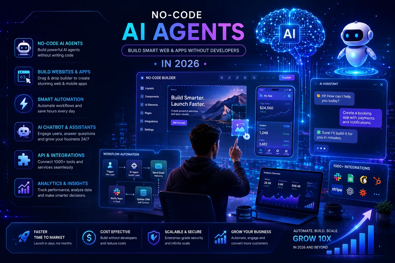 No-Code AI Agents: Build Smart Web & Apps Without Developers in 2026